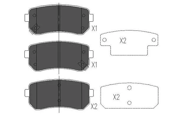 Brake Pad Set, disc brake (KBP-3041)