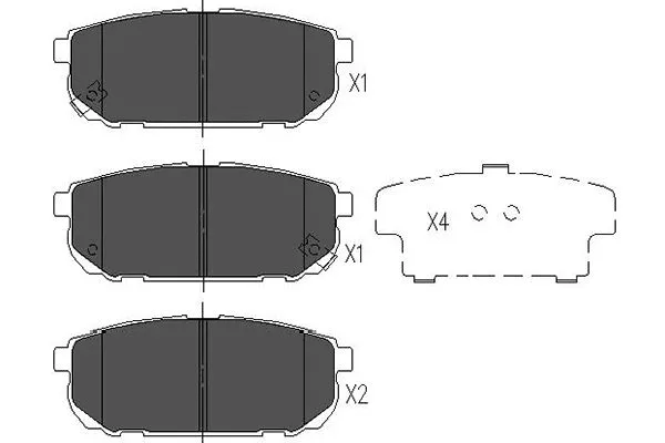Brake Pad Set, disc brake (KBP-4015)