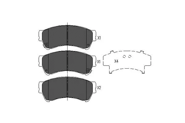 Brake Pad Set, disc brake (KBP-4557)