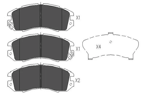 Brake Pad Set, disc brake (KBP-8010)