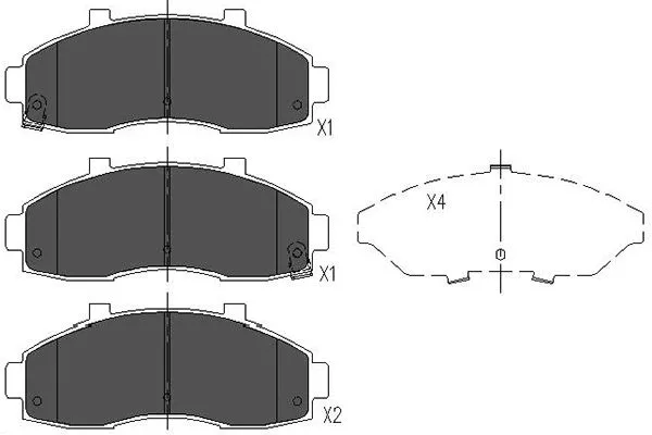 Brake Pad Set, disc brake (KBP-4010)