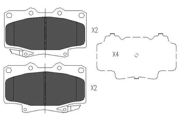Brake Pad Set, disc brake (KBP-9043)