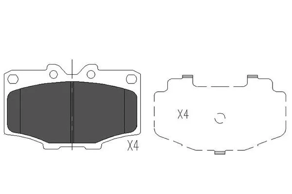 Brake Pad Set, disc brake (KBP-9028)