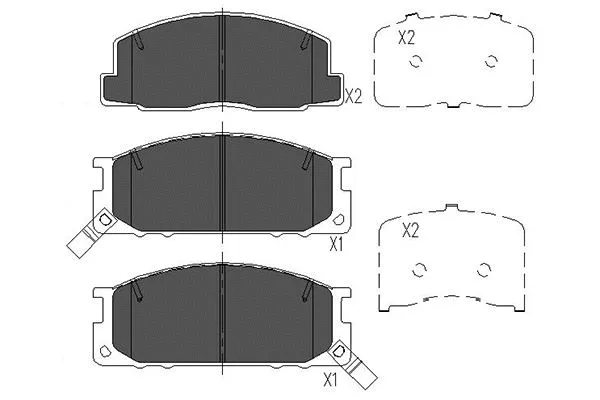 Brake Pad Set, disc brake (KBP-9084)