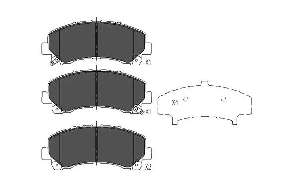 Brake Pad Set, disc brake (KBP-3515)