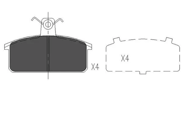 Brake Pad Set, disc brake (KBP-8524)