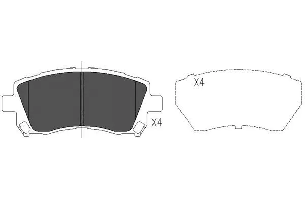 Brake Pad Set, disc brake (KBP-8001)
