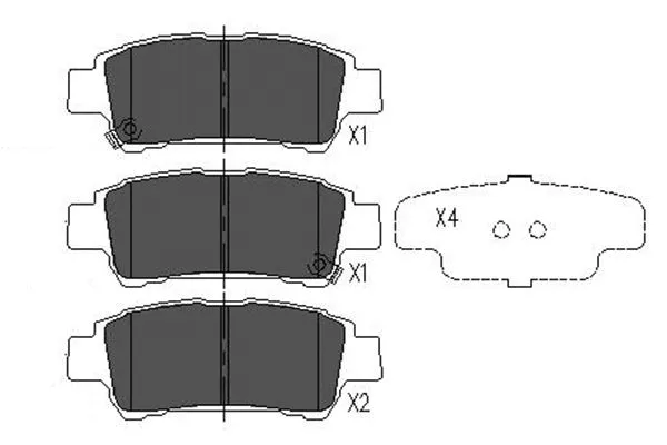 Brake Pad Set, disc brake (KBP-9014)