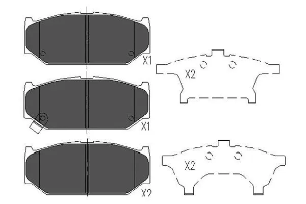 Brake Pad Set, disc brake (KBP-8525)