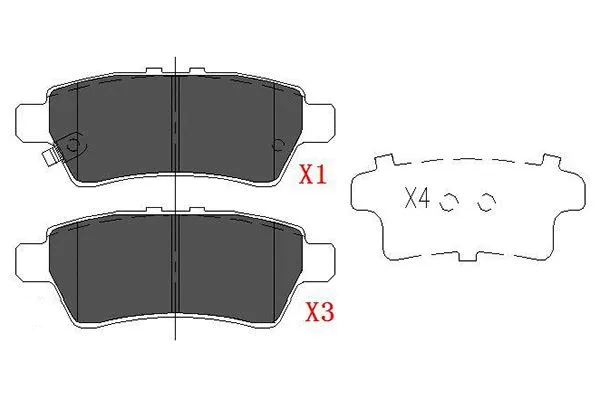 Brake Pad Set, disc brake (KBP-6575)
