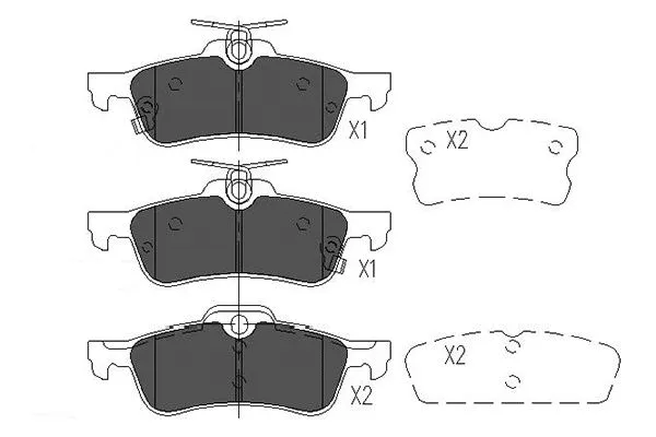 Brake Pad Set, disc brake (KBP-9106)
