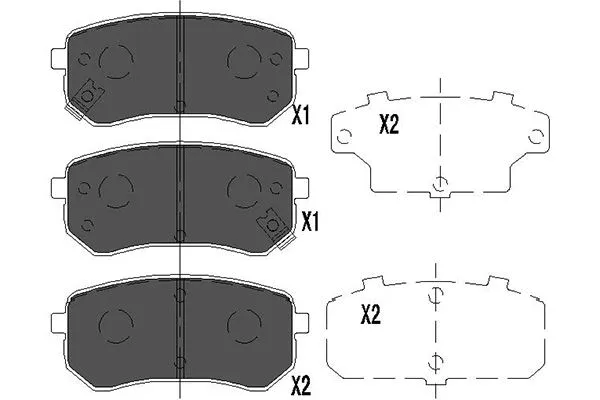 Brake Pad Set, disc brake (KBP-4005)