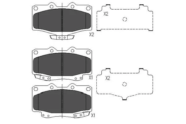 Brake Pad Set, disc brake (KBP-9004)