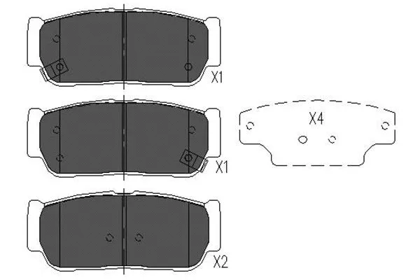 Brake Pad Set, disc brake (KBP-4017)