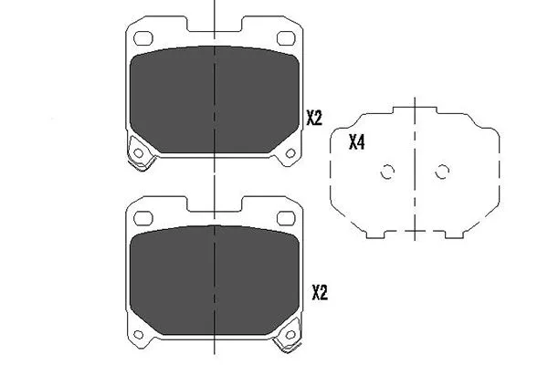 Brake Pad Set, disc brake (KBP-9063)
