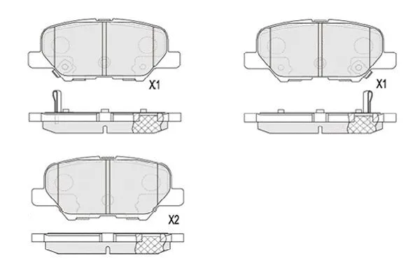 Brake Pad Set, disc brake (KBP-5551)