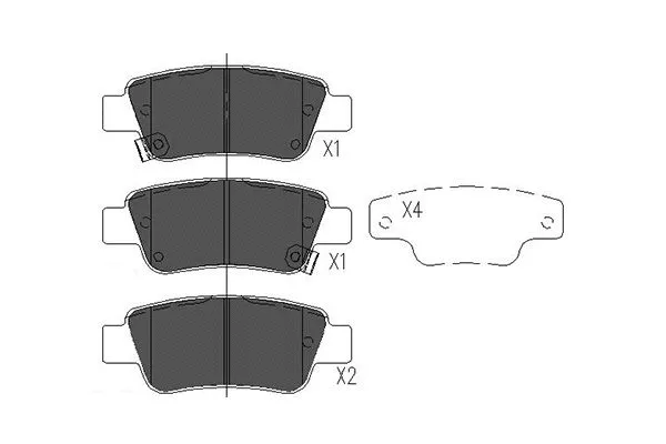 Brake Pad Set, disc brake (KBP-2042)