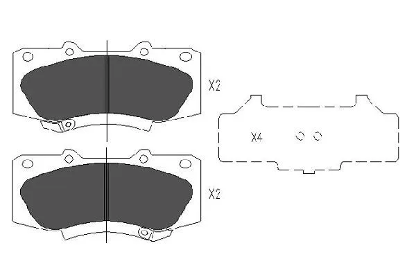 Brake Pad Set, disc brake (KBP-9133)