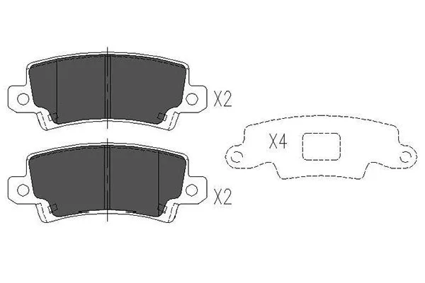 Brake Pad Set, disc brake (KBP-9016)