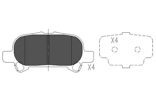 Brake Pad Set, disc brake (KBP-9119)