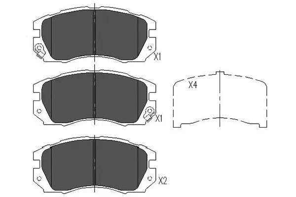 Brake Pad Set, disc brake (KBP-8013)