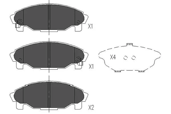 Brake Pad Set, disc brake (KBP-1502)