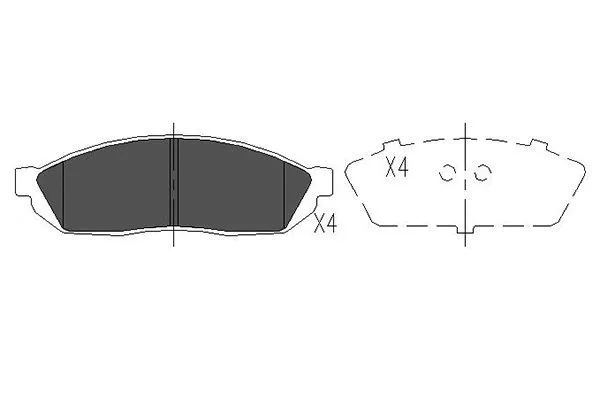 Brake Pad Set, disc brake (KBP-8501)