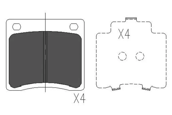 Brake Pad Set, disc brake (KBP-6568)