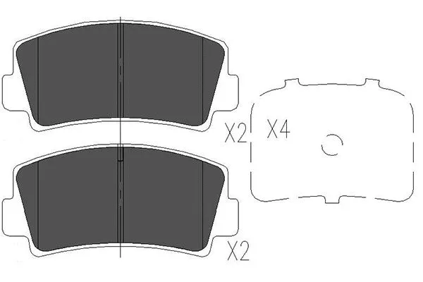 Brake Pad Set, disc brake (KBP-4552)