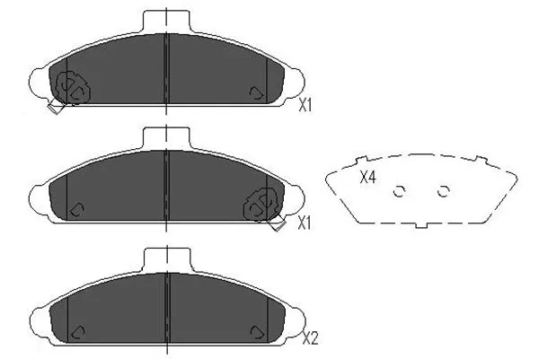 Brake Pad Set, disc brake (KBP-3011)