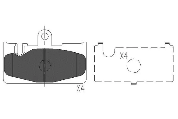 Brake Pad Set, disc brake (KBP-9073)