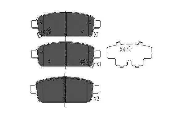 Brake Pad Set, disc brake (KBP-1013)