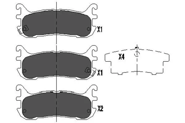 Brake Pad Set, disc brake (KBP-4539)