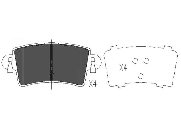 Brake Pad Set, disc brake (KBP-6564)