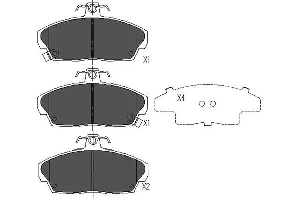 Brake Pad Set, disc brake (KBP-2006)
