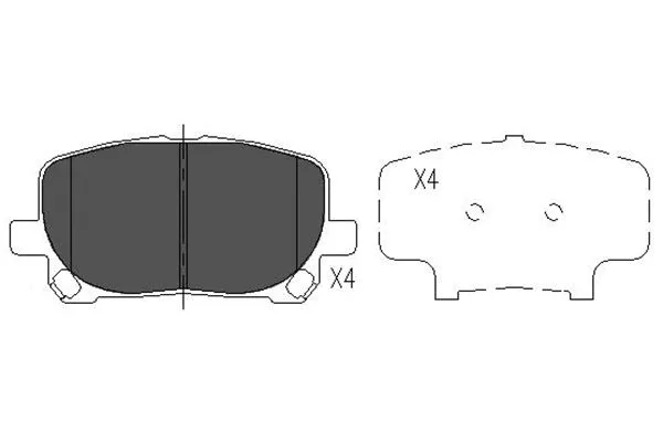Brake Pad Set, disc brake (KBP-9021)