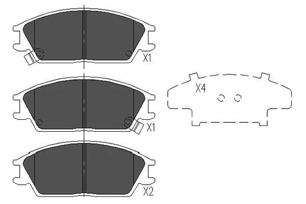 Brake Pad Set, disc brake (KBP-3033)