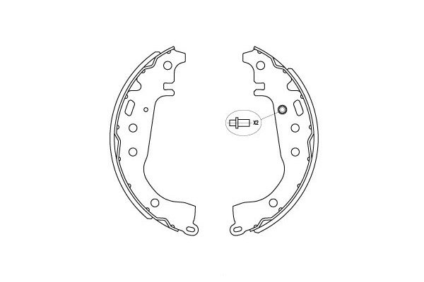 Brake Shoe Set (KBS-9941)
