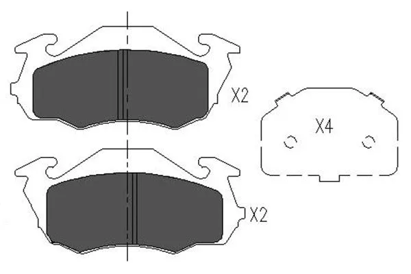 Brake Pad Set, disc brake (KBP-8017)