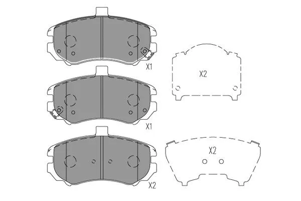 Brake Pad Set, disc brake (KBP-3038)