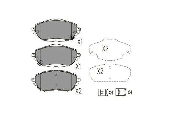 Brake Pad Set, disc brake (KBP-9123)