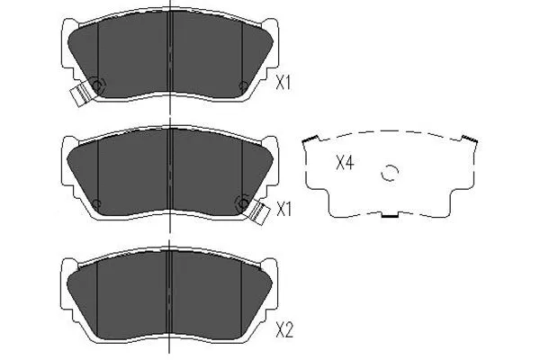 Brake Pad Set, disc brake (KBP-6504)