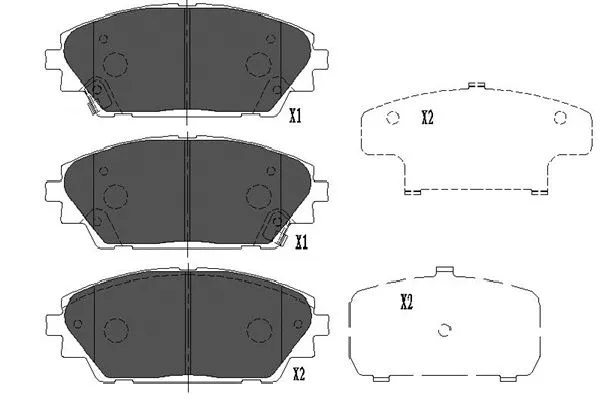 Brake Pad Set, disc brake (KBP-4571)