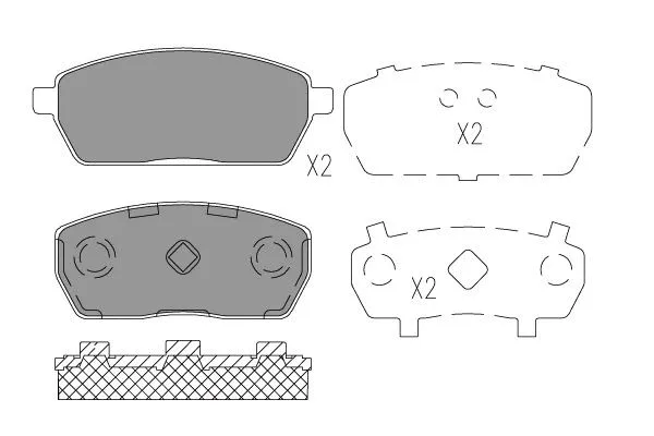 Brake Pad Set, disc brake (KBP-8529)