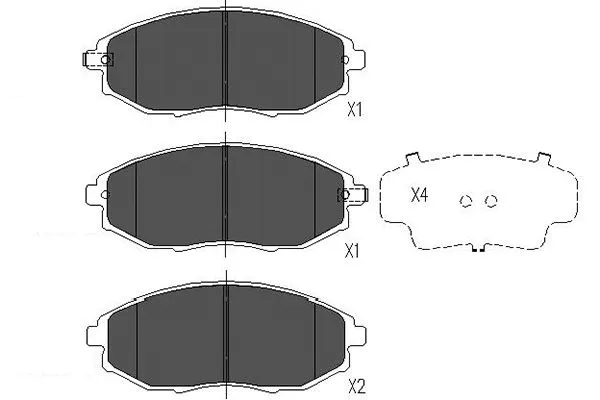 Brake Pad Set, disc brake (KBP-1011)