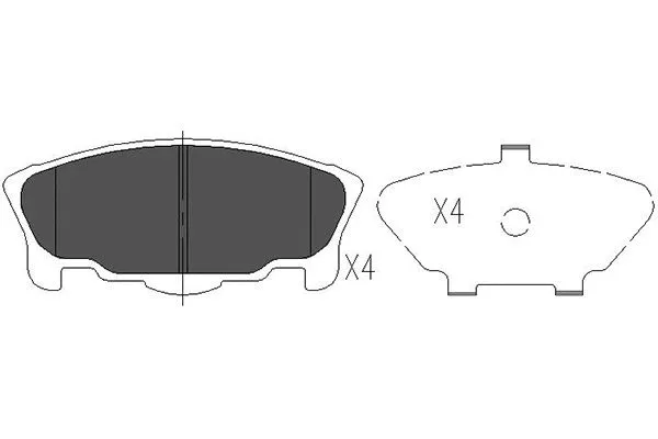 Brake Pad Set, disc brake (KBP-1507)