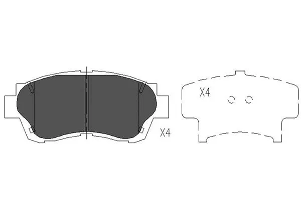 Brake Pad Set, disc brake (KBP-9042)