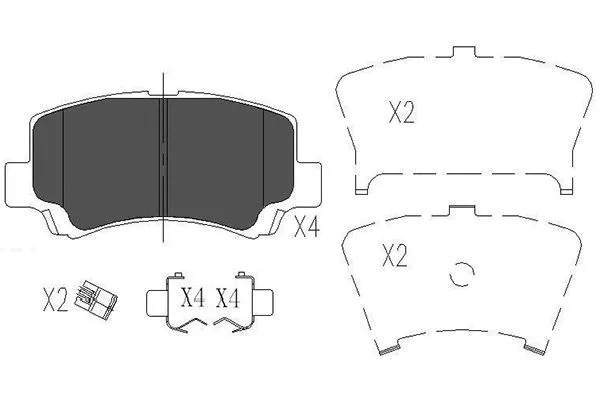 Brake Pad Set, disc brake (KBP-8509)