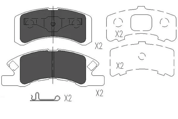 Brake Pad Set, disc brake (KBP-1511)