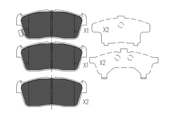 Brake Pad Set, disc brake (KBP-8507)